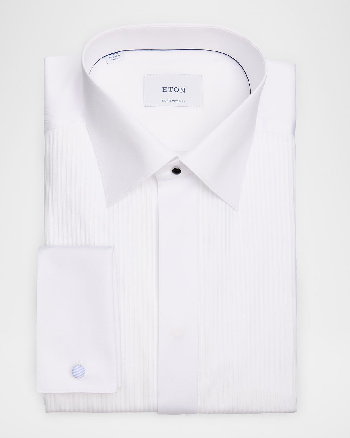Men & apos;s Contemporary Fit Cotton Plisse-Bib Dress Shirt