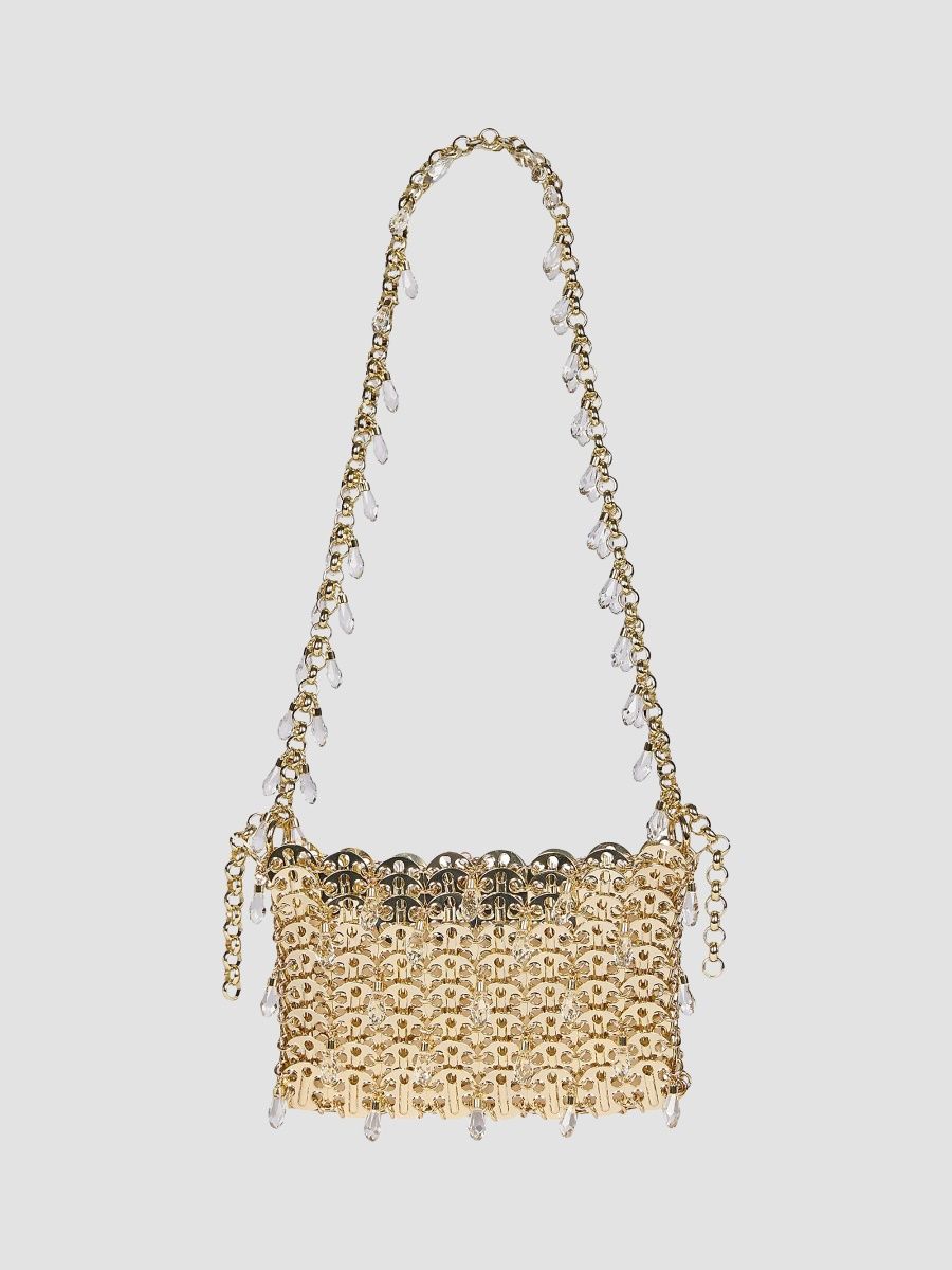Rabanne Women's Metal & Rhinestone Disc Shoulder Bag - Gold Crystal