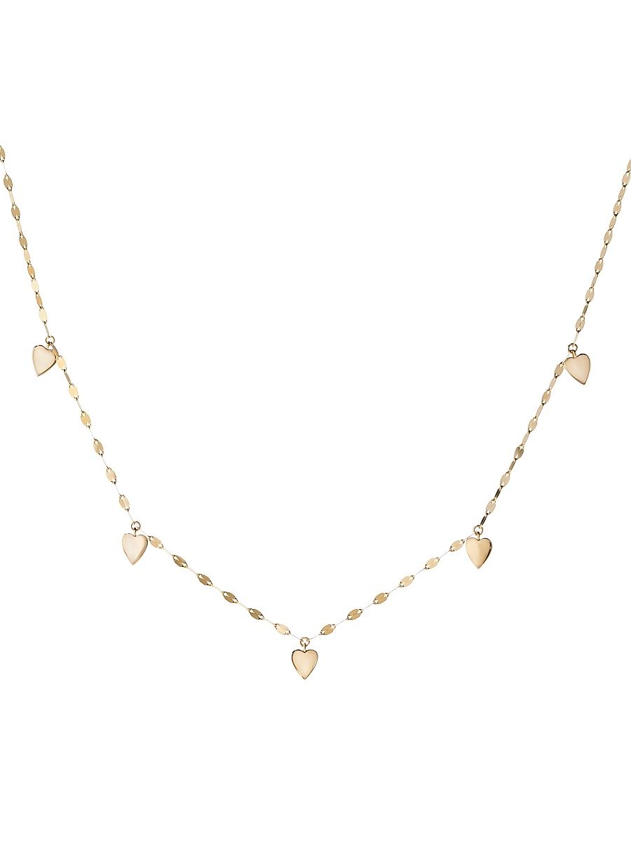 Women's 14K Yellow Gold Heart Charm Necklace - Yellow Gold