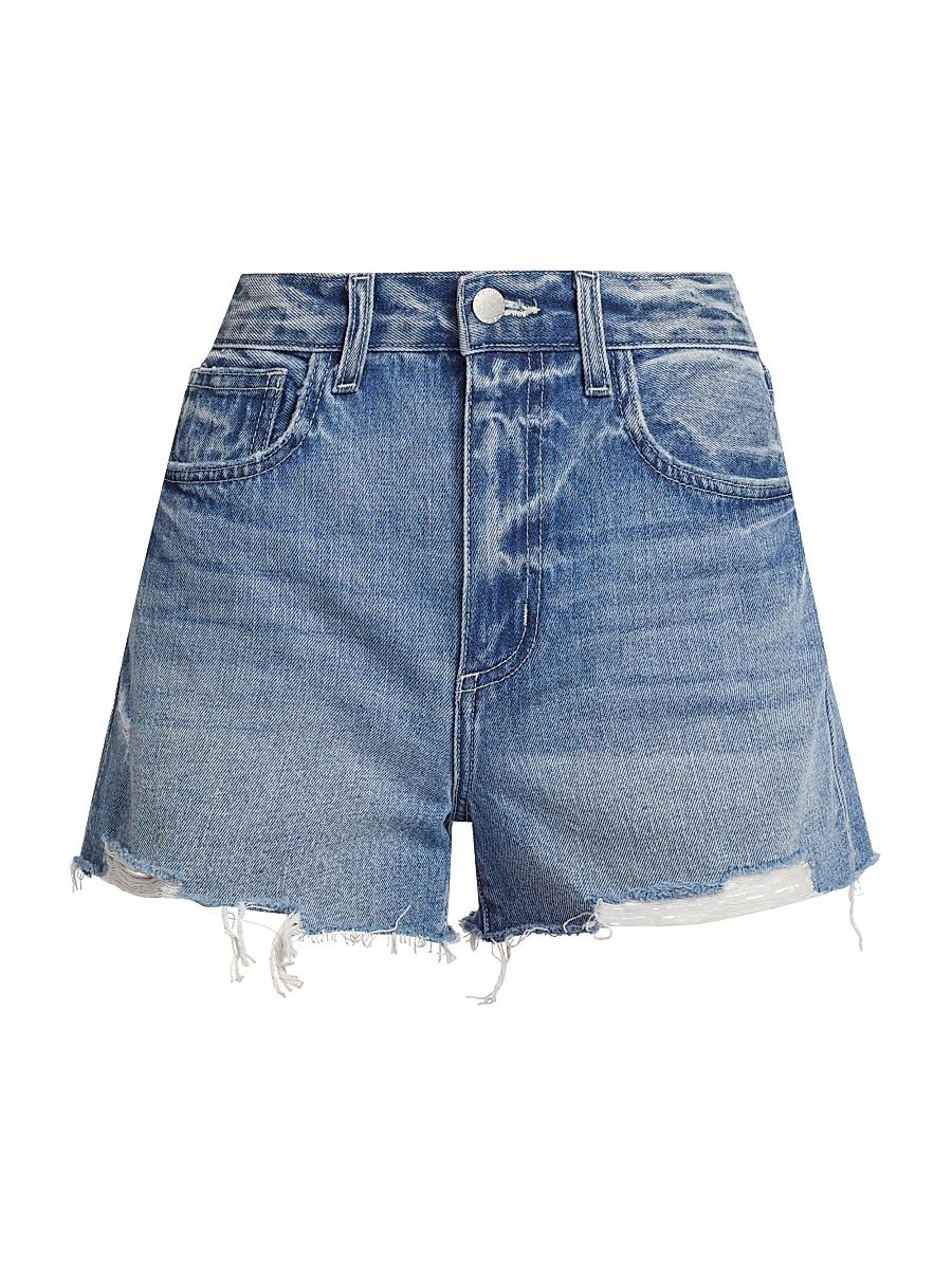 Women's Beck High-Rise Denim Shorts - Santee Destruct - Size 32