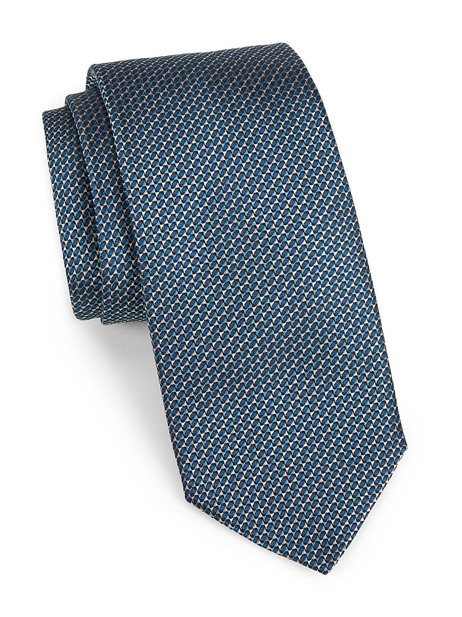 Men's Neat Silk Tie - Teal