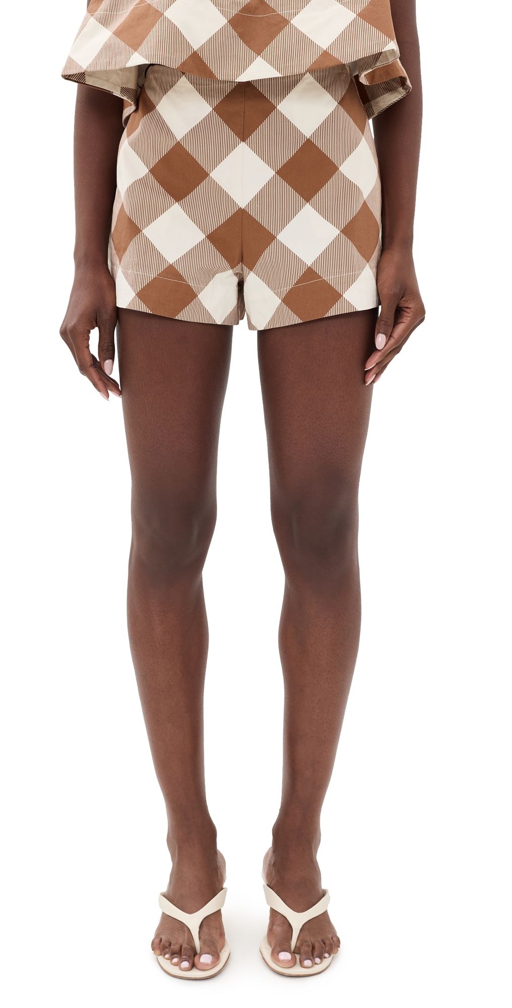 SEROYA Pennie Shorts Cedarwood Gingham L