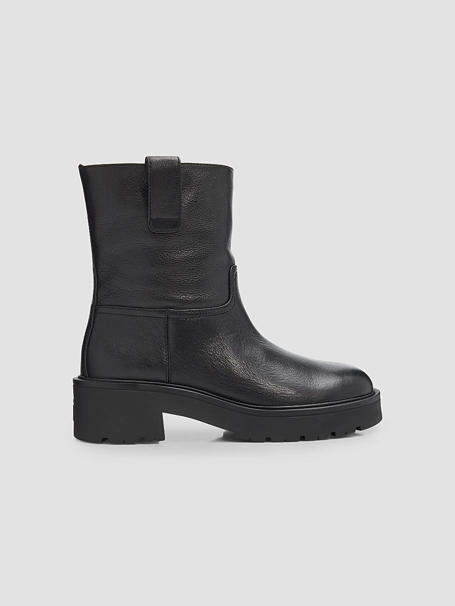 Women's Ren Leather Lug Sole Boots - Black - Size 7