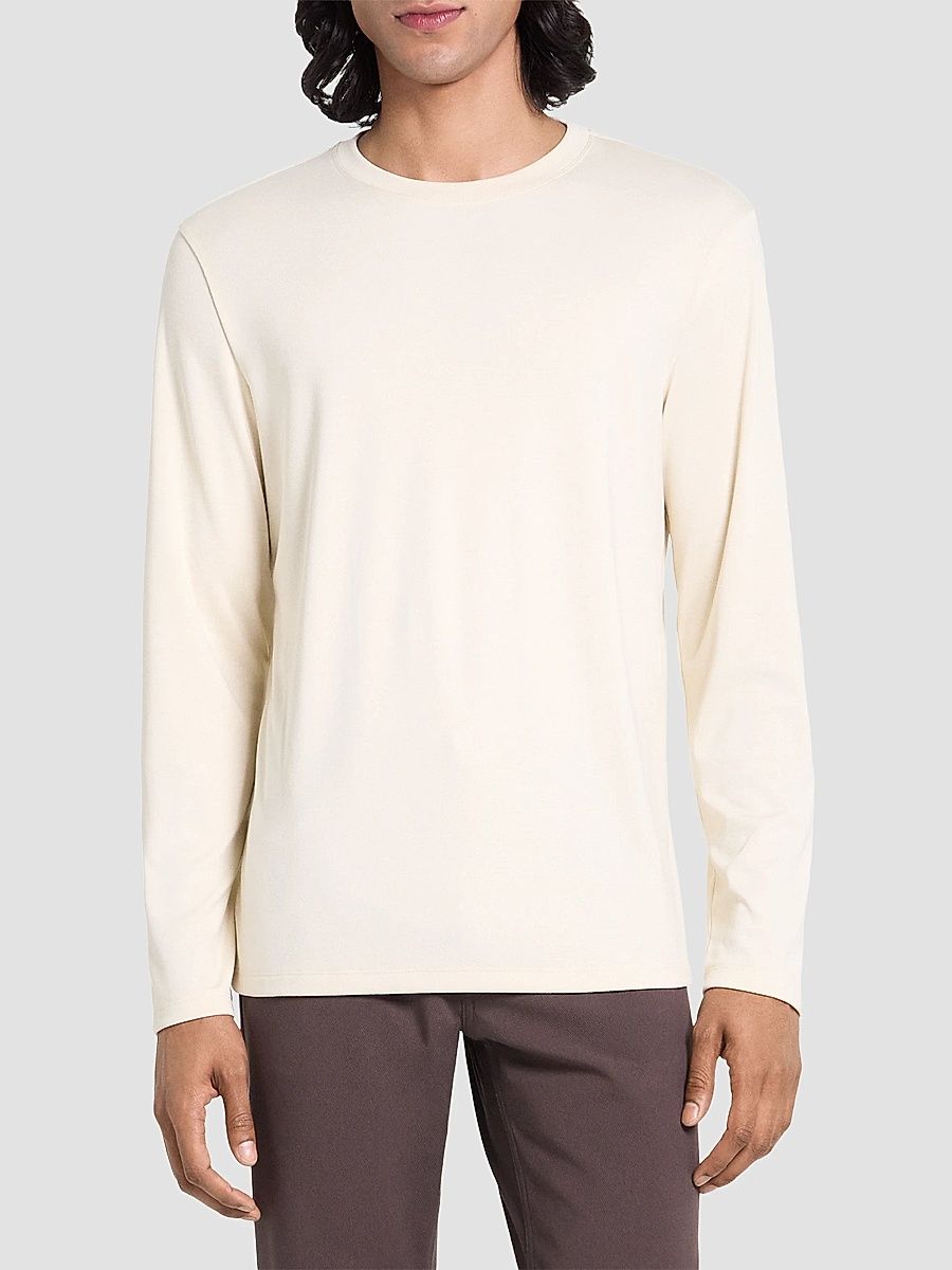 Men's Essential Long-Sleeved Crewneck T-Shirt - Baltic - Size XXL
