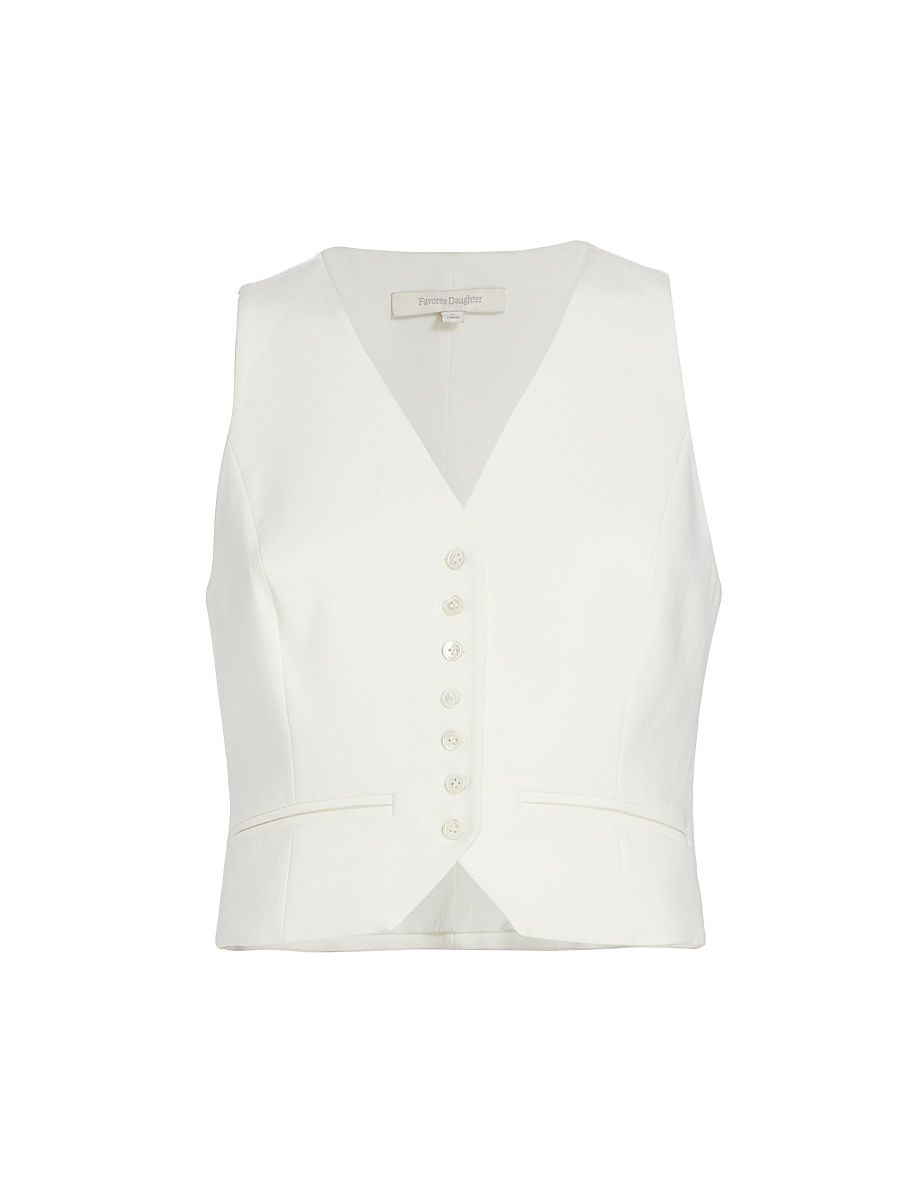 Women's Favorite Tailored Vest - Ivory - Size XS
