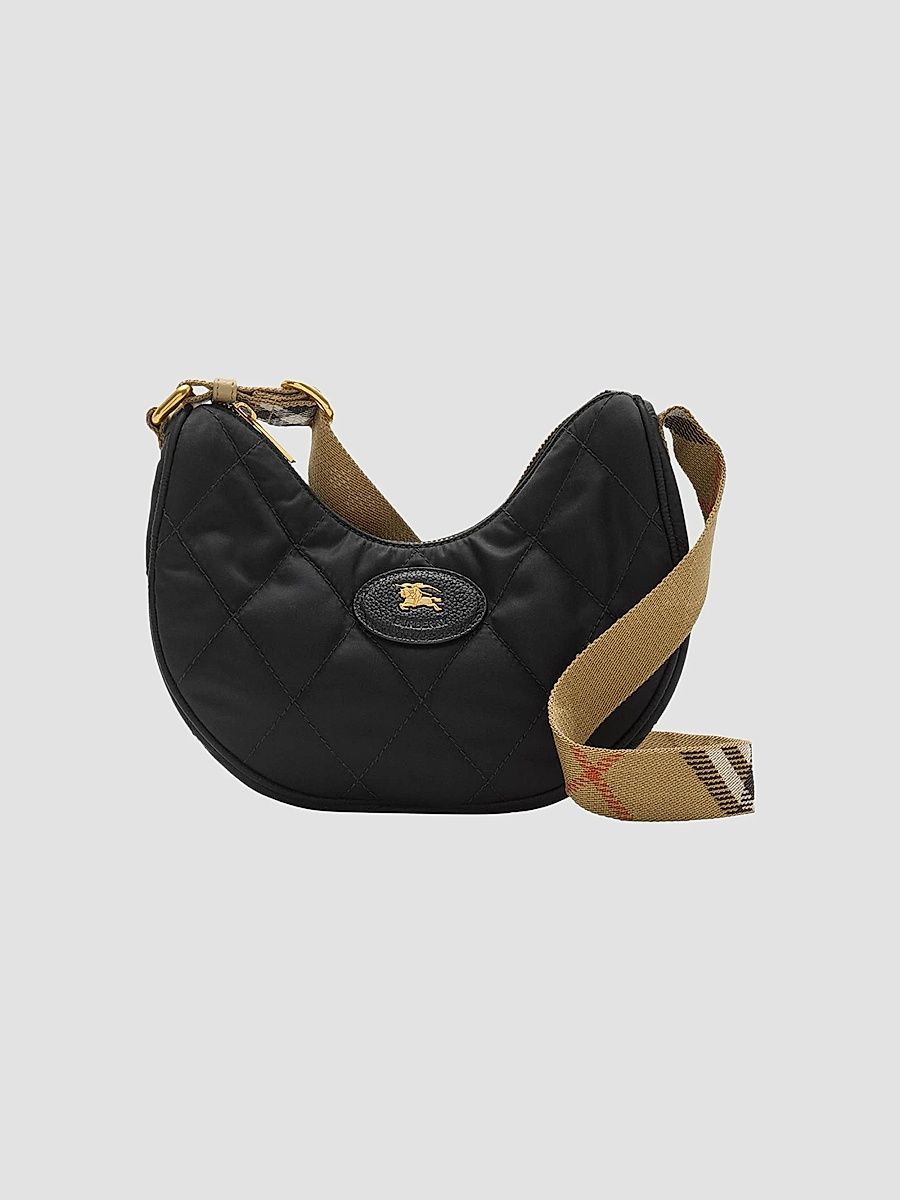 Burberry Women's Horseshoe Quilted Crossbody Bag - Black