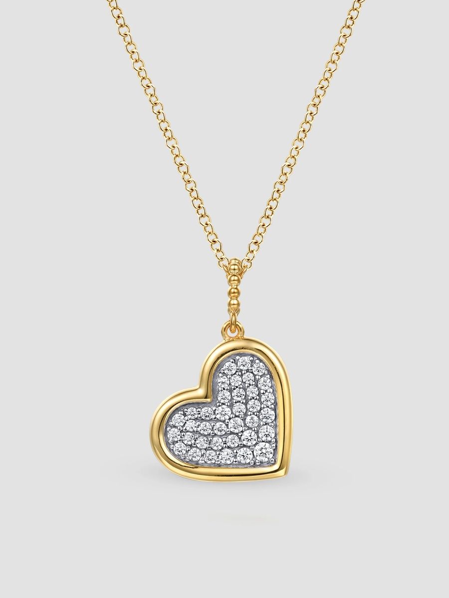 Gabriel & Co Women's Bujukan Two-Tone 14K Gold & 0.25 TCW Diamond Heart Pendant Necklace - Yellow Gold