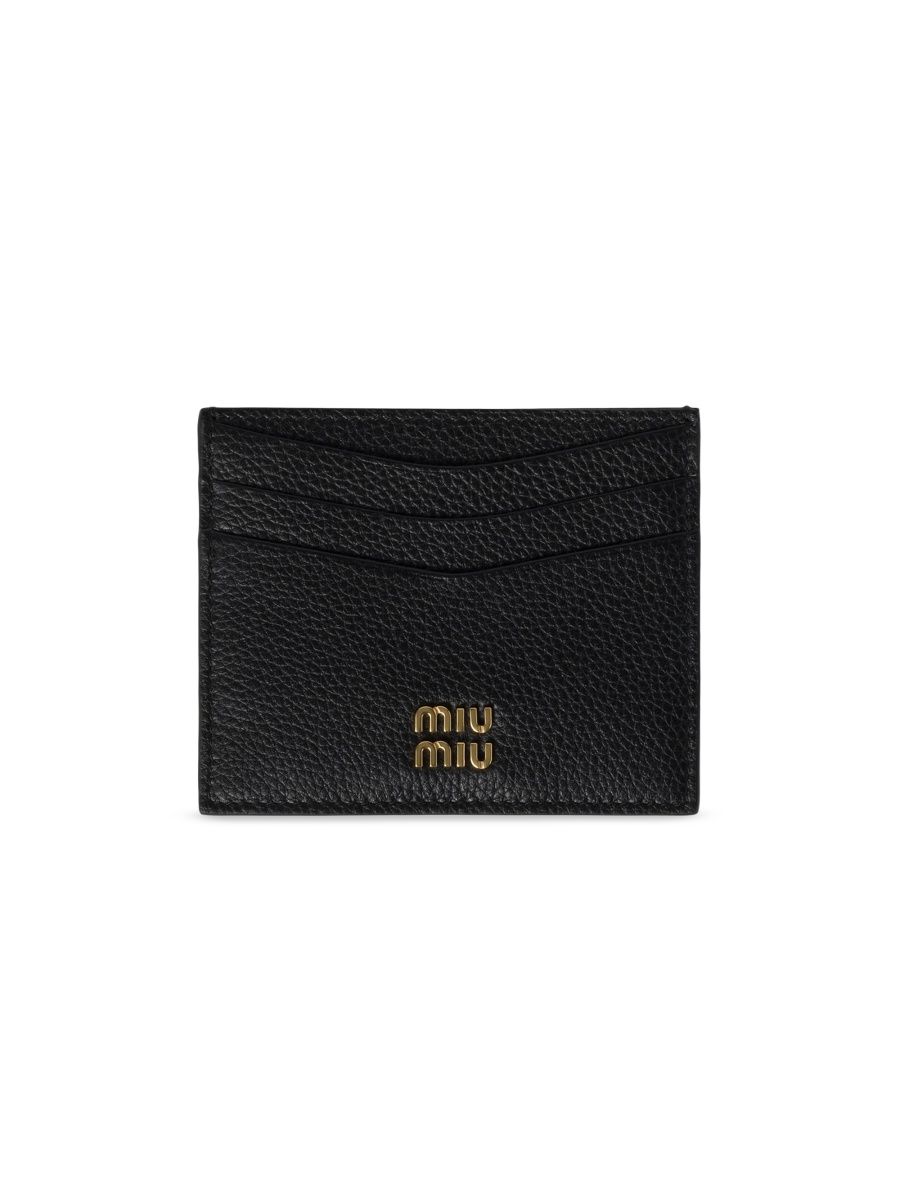 Miu Miu Women's Leather Card Holder - Black