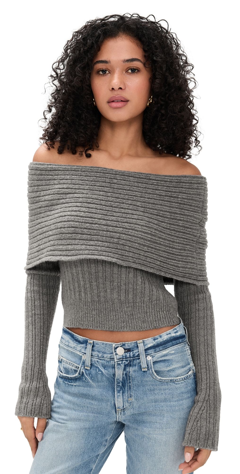 GUIZIO Loretta Turtleneck Top Night Grey M