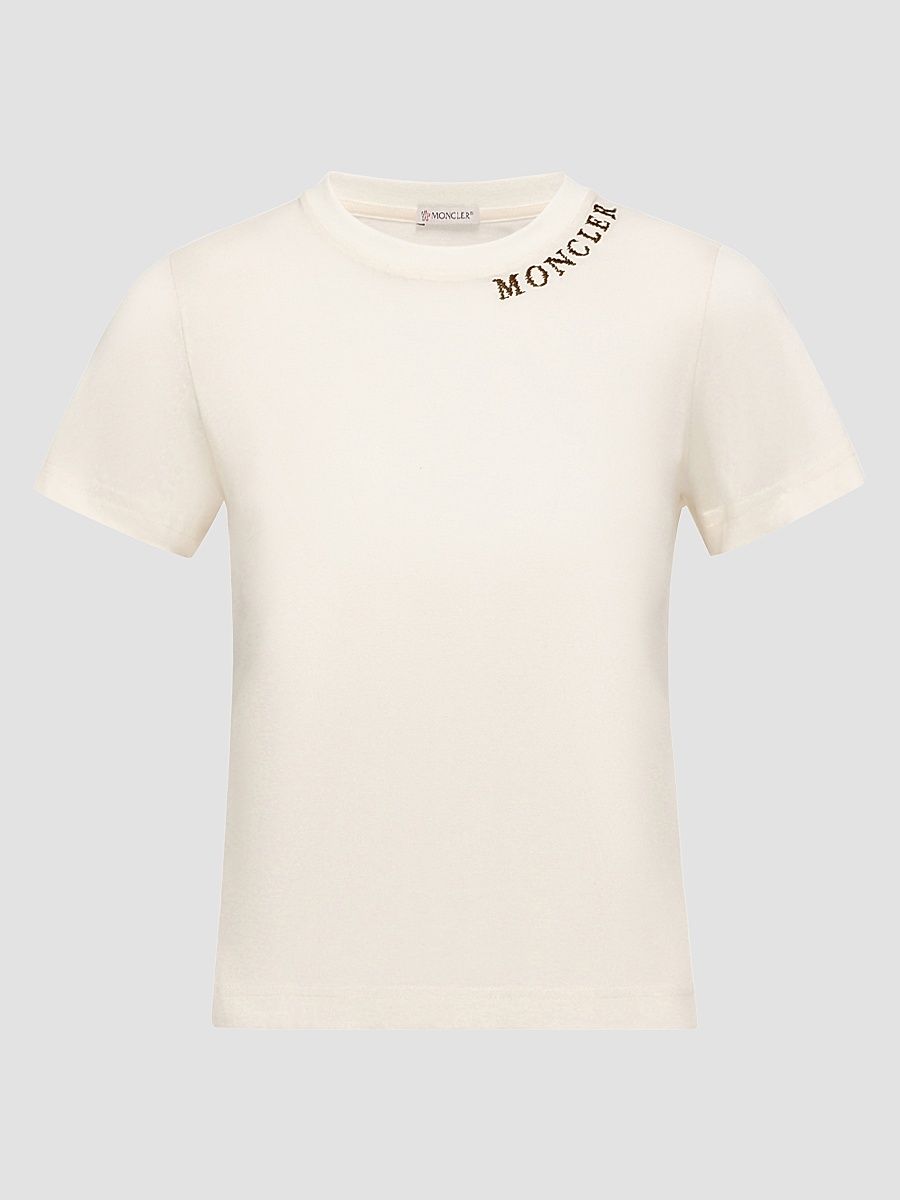 Women's Crew Neck T-Shirt in Cotton - White - Size XL