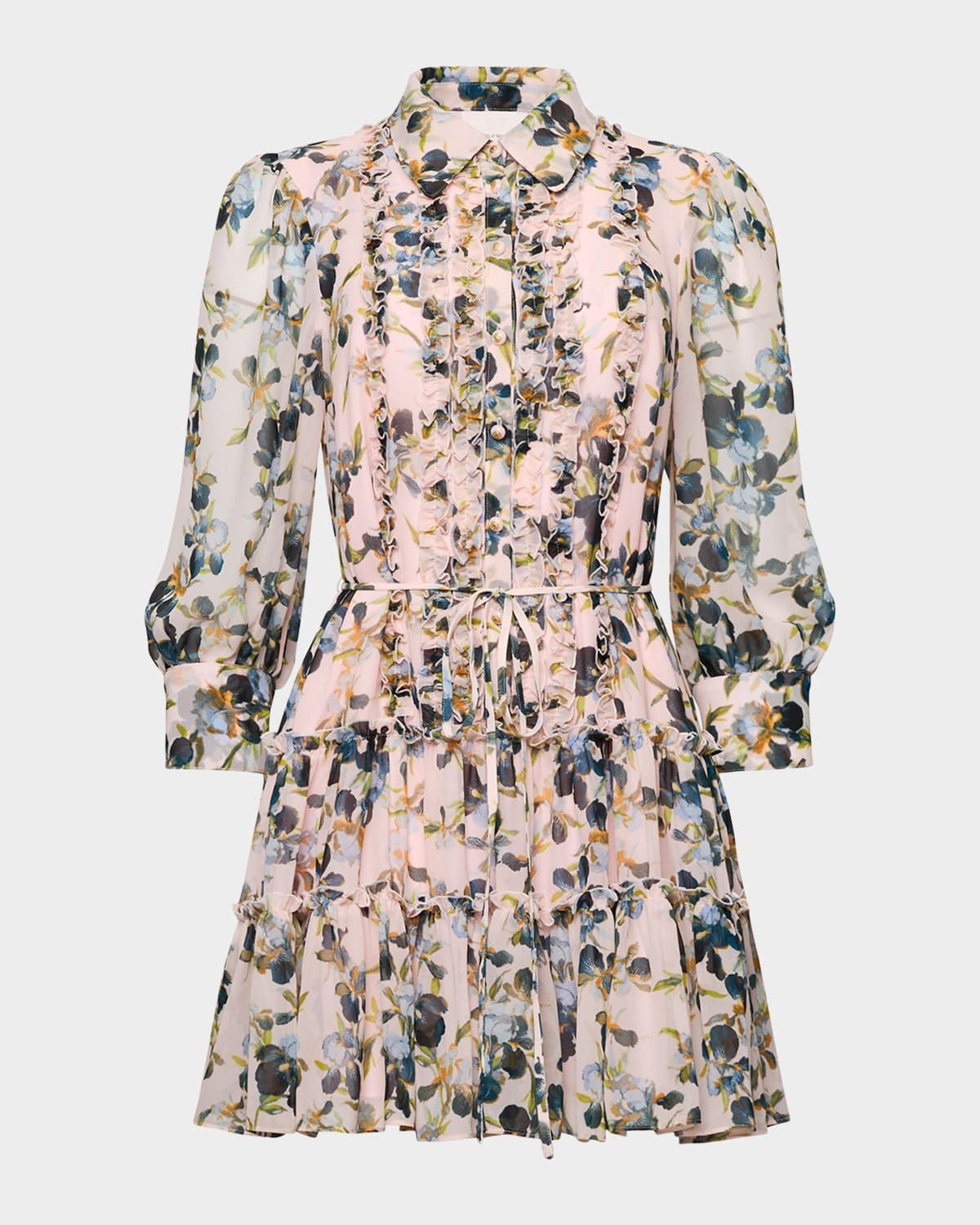 Trailing Iris Mini Shirtdress