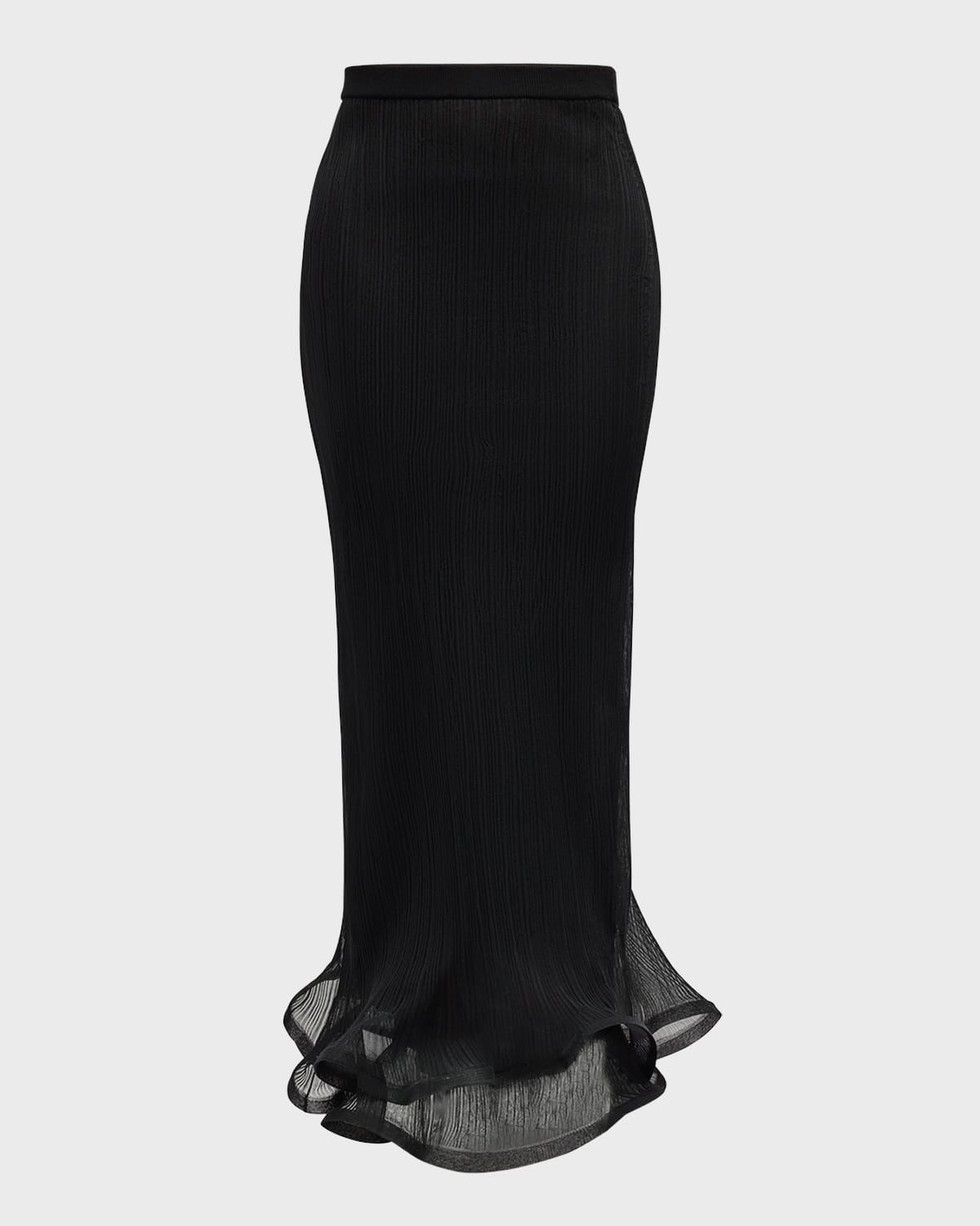 Kelso Ruffled Plisse Maxi Skirt