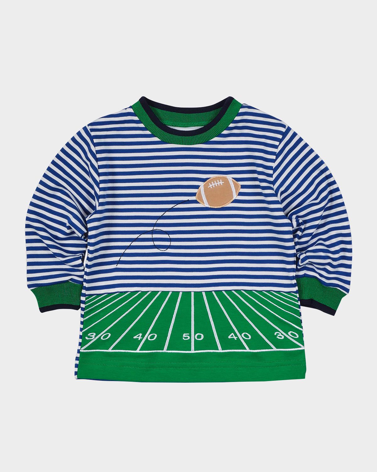 Boy & apos;s Football Field Stripe Knit Shirt, Size 2-5