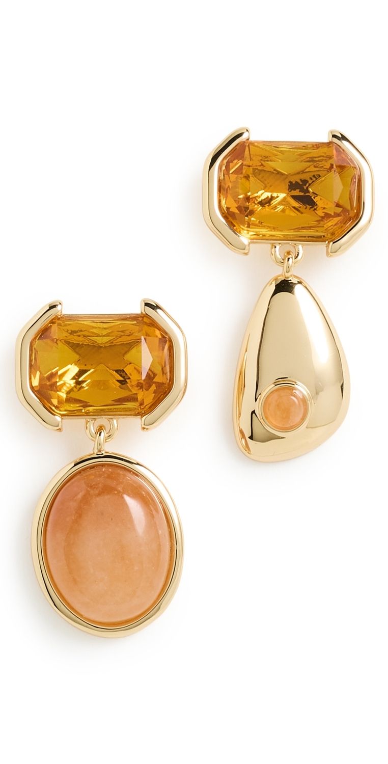 Mignonne Gavigan Clara Drop Earrings Orange Gold One Size