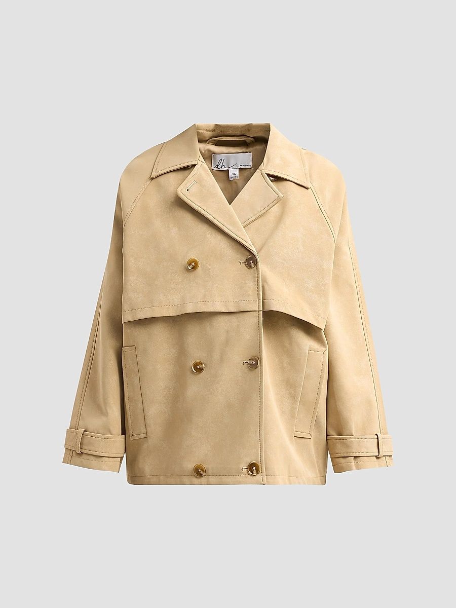 Women's Oren Faux Suede Jacket - Straw - Size Large
