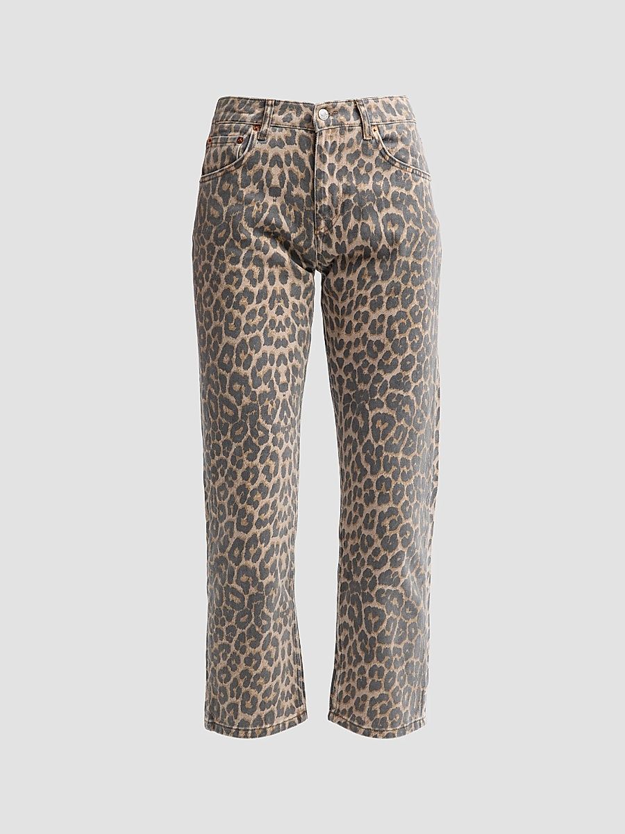 Women's Blondie Leopard Mid-Rise Jeans - Leopard - Size 31