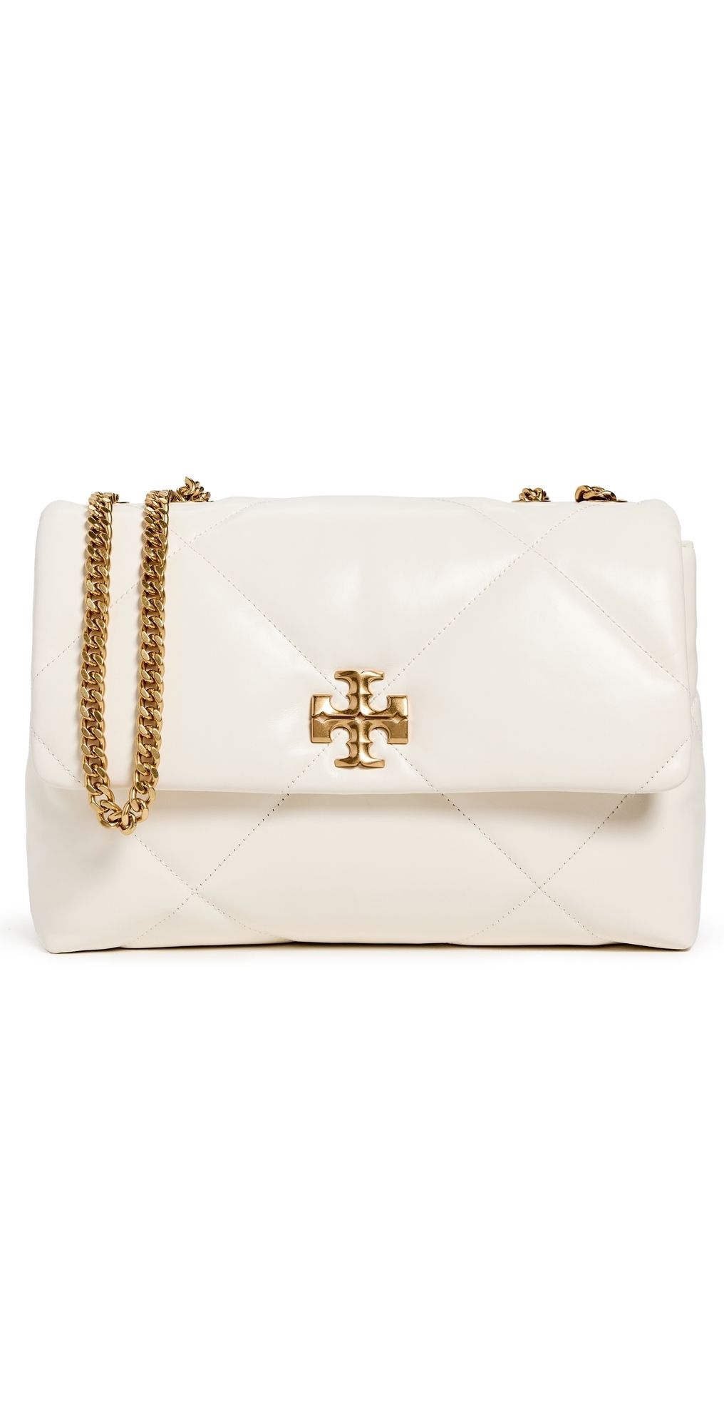 Tory Burch Kira Diamond Quilt Convertible Shoulder Bag Warm White One Size