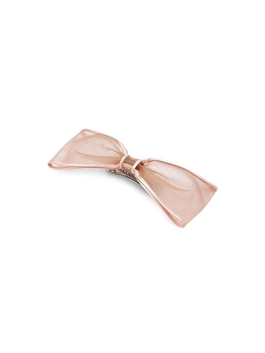 Women's Giselle Mesh Bow Barrette - Blush