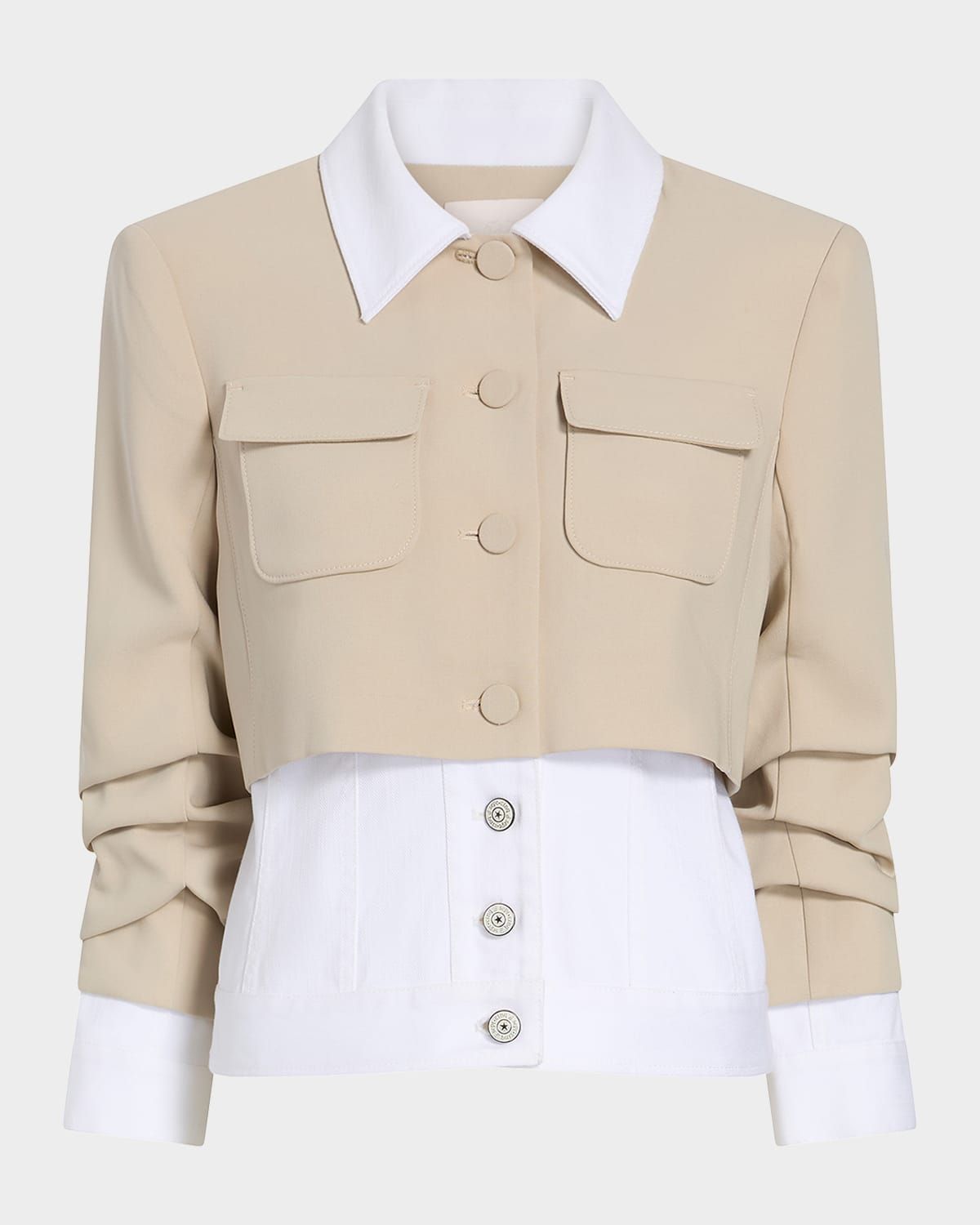 Lorraine Mixed-Media Jacket