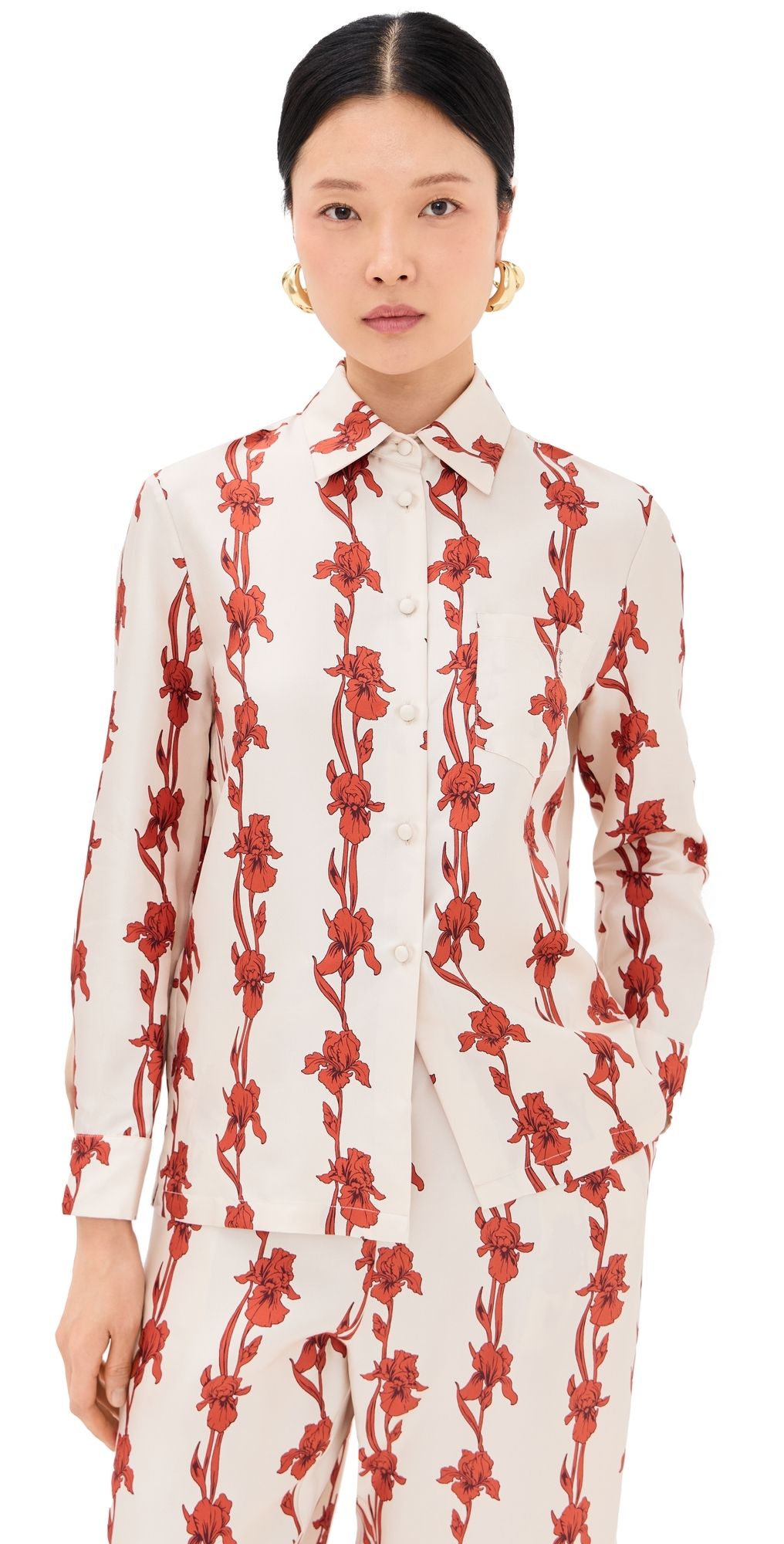 La DoubleJ Boy Silk Shirt Dark Orange L