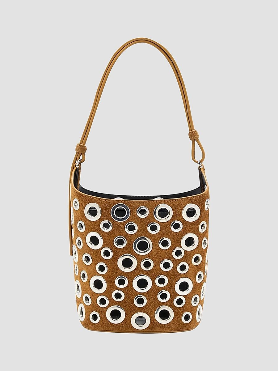 Proenza Schouler Women's Mini Grommet Suede Bucket Bag - Hazelnut