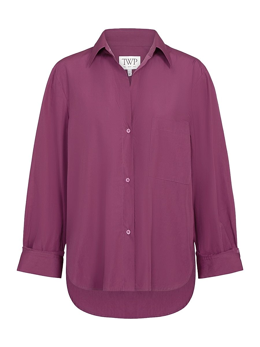 Women's Next Morning Button-Front Shirt - Crushed Velvet - Size Medium
