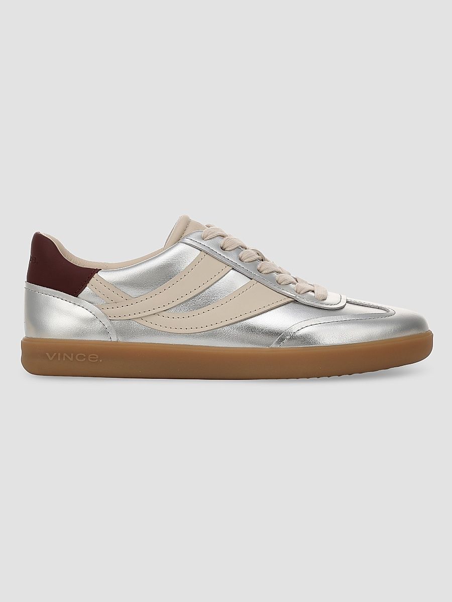 Women's Oasis Leather Low-Top Sneakers - Silver Flax - Size 11