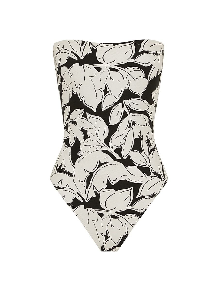 Women's Strapless Floral One-Piece Swimsuit - Duet - Size XS