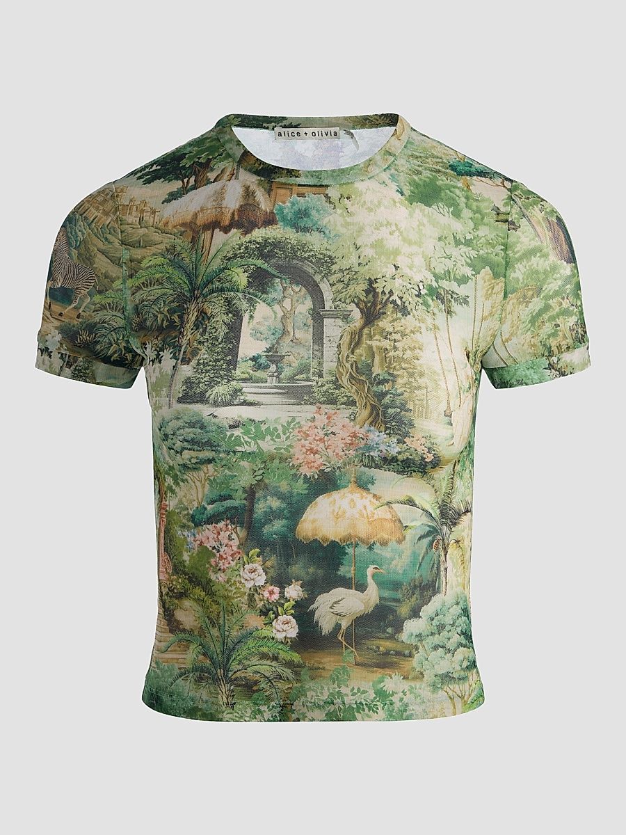 Women's Tess Terraine Print T-Shirt - Terrain - Size XL
