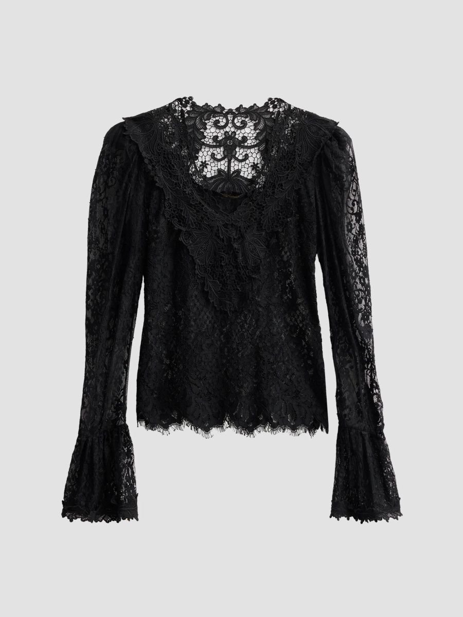 Kobi Halperin Women's Callie Lace Blouse - Black - Size XL