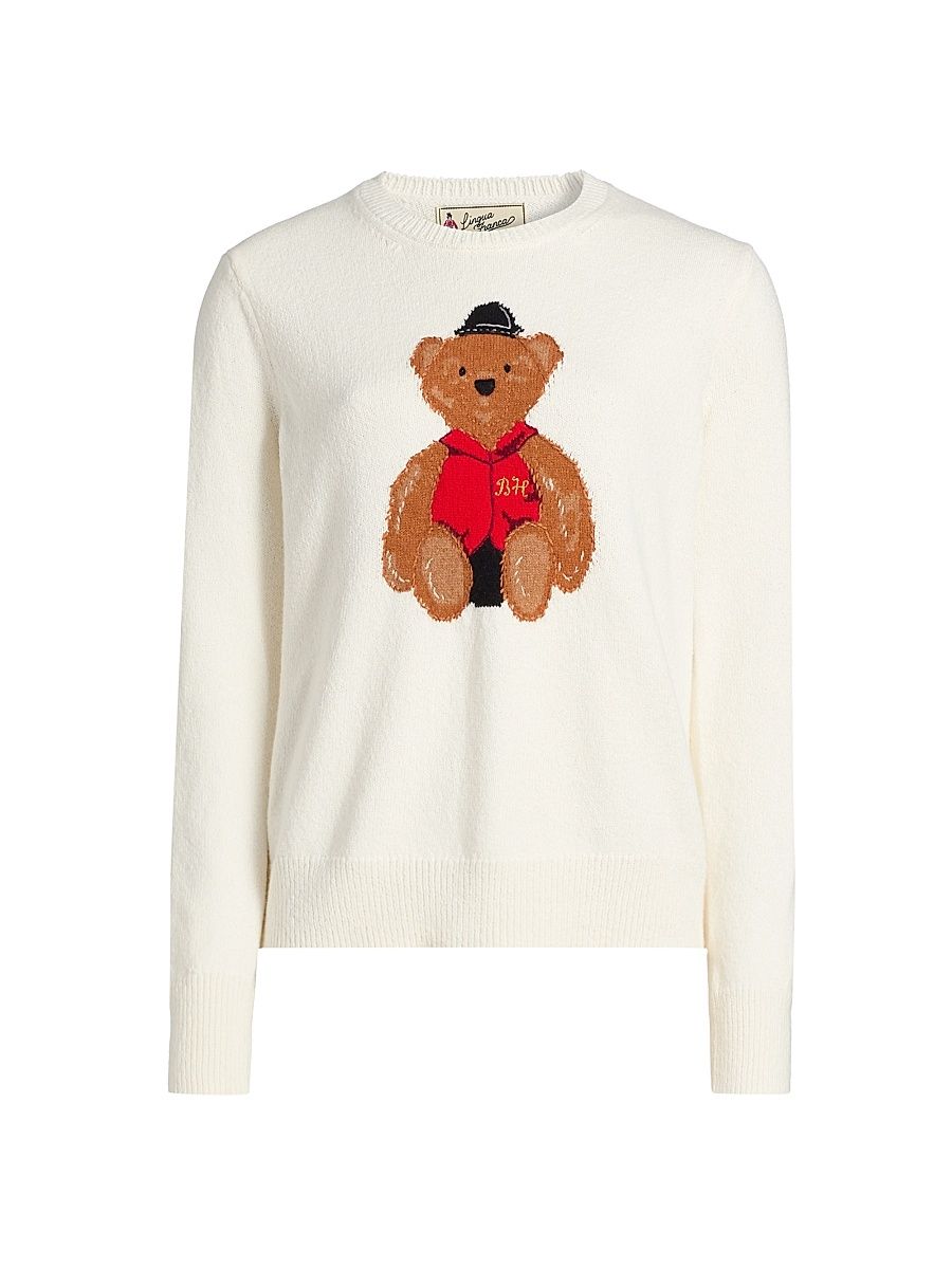 Women's Bo Bear Crewneck Sweater - Cream - Size XL