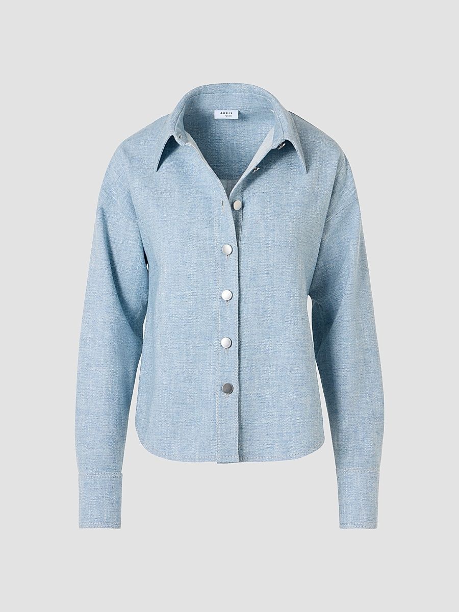 Women's Winter Denim Shirt - Light Blue - Size 16