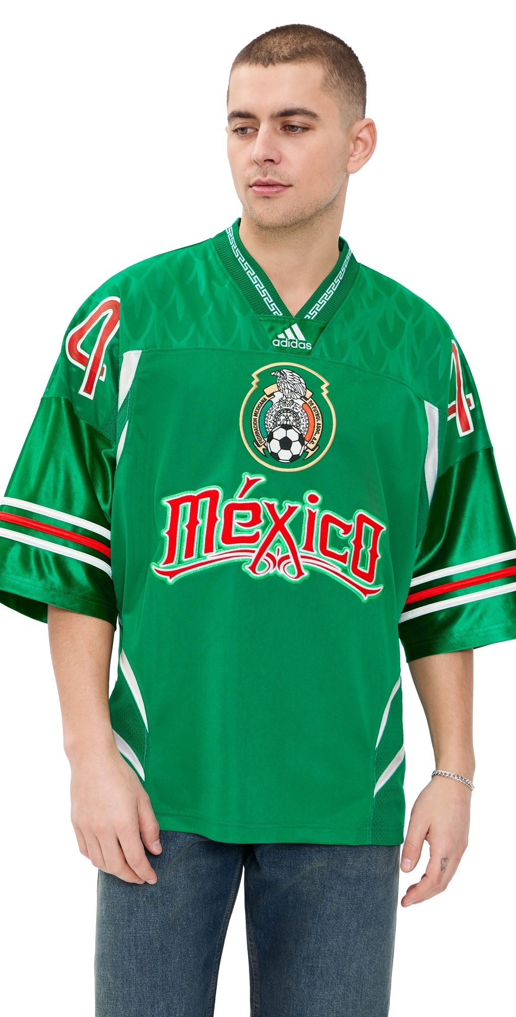 adidas Remix Jersey Bold Green/White/Better Scarlet S