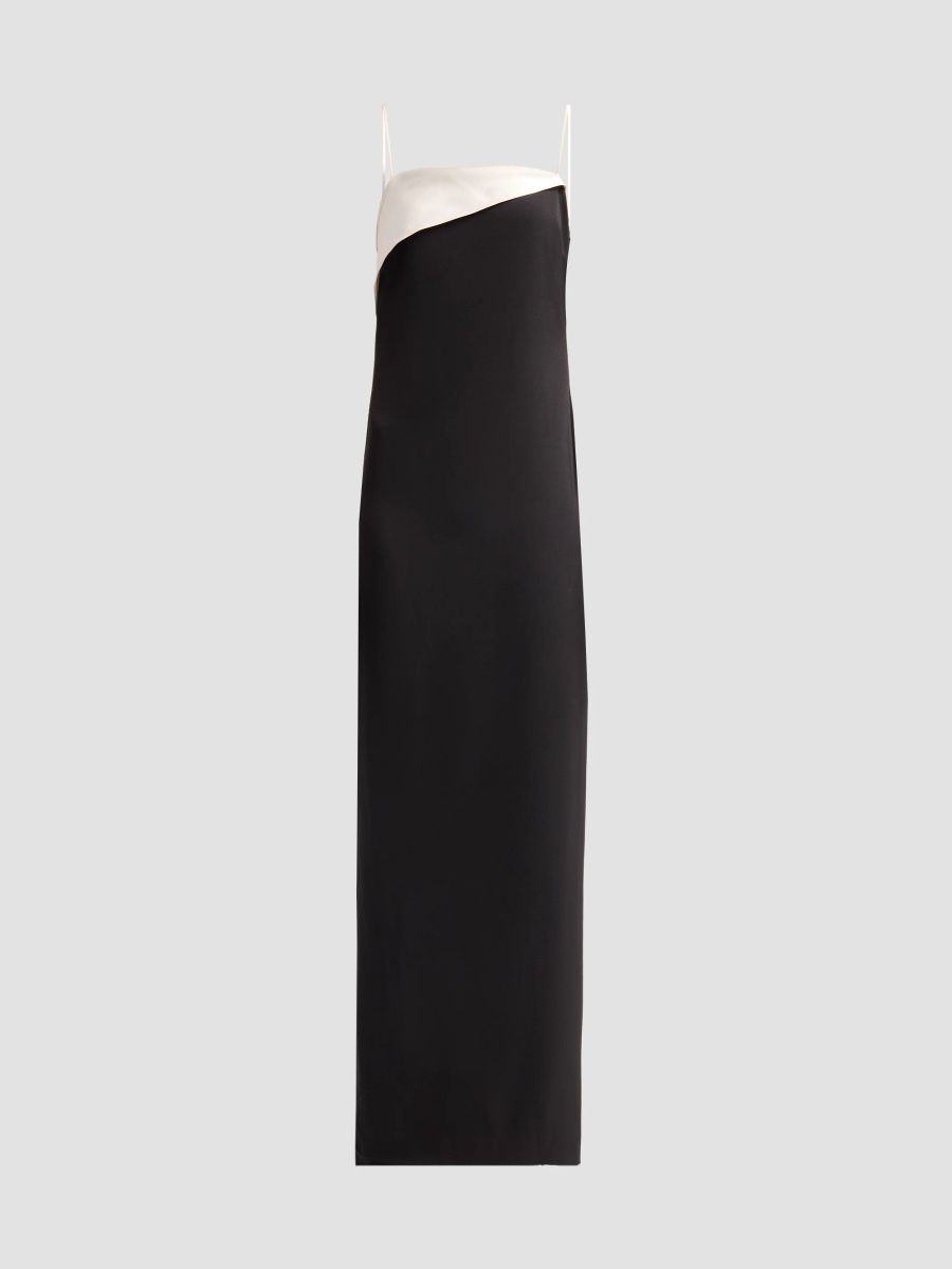 Toccin Women's Zuma Asymmetric Maxi Dress - Jet Ivory - Size 12
