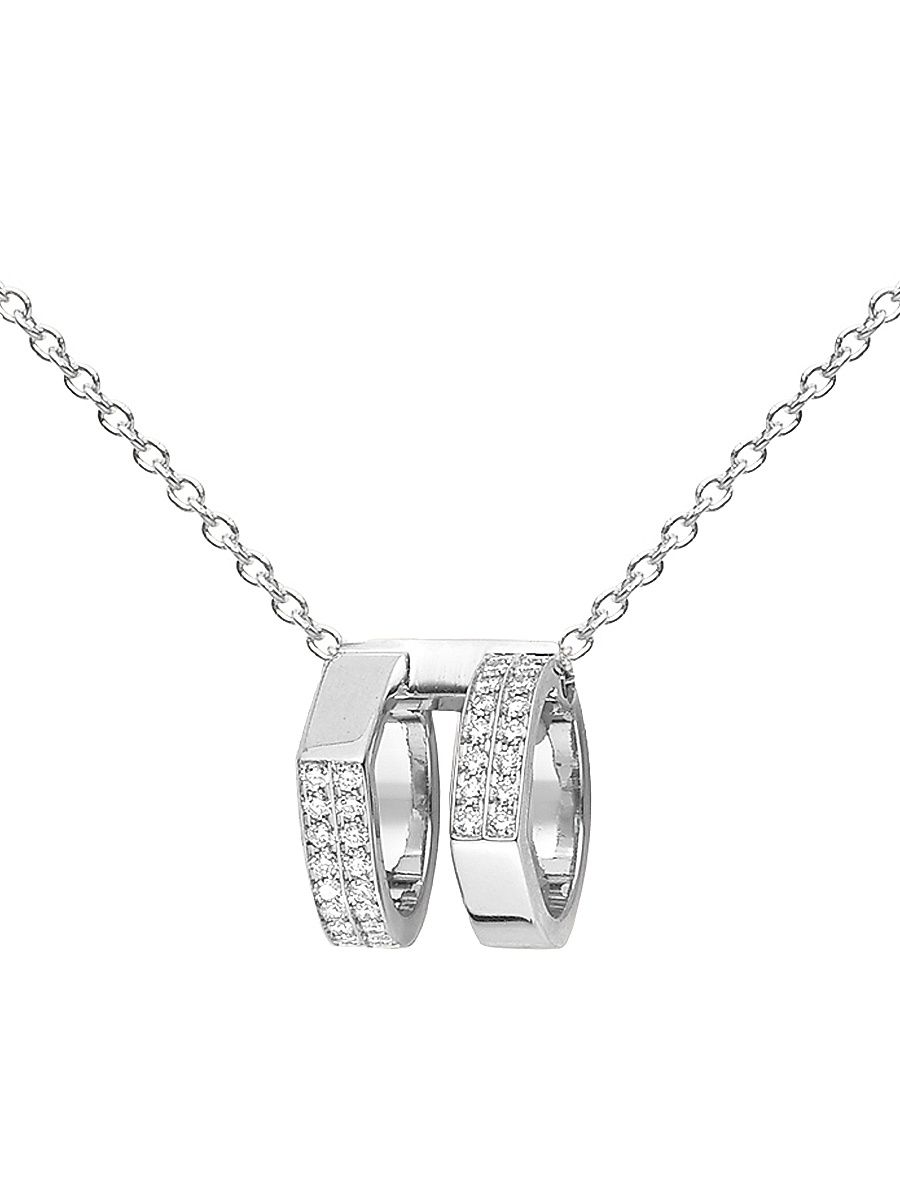 Women's Antifer 18K Gold & 0.12 TCW Diamond Pendant Necklace - White Gold