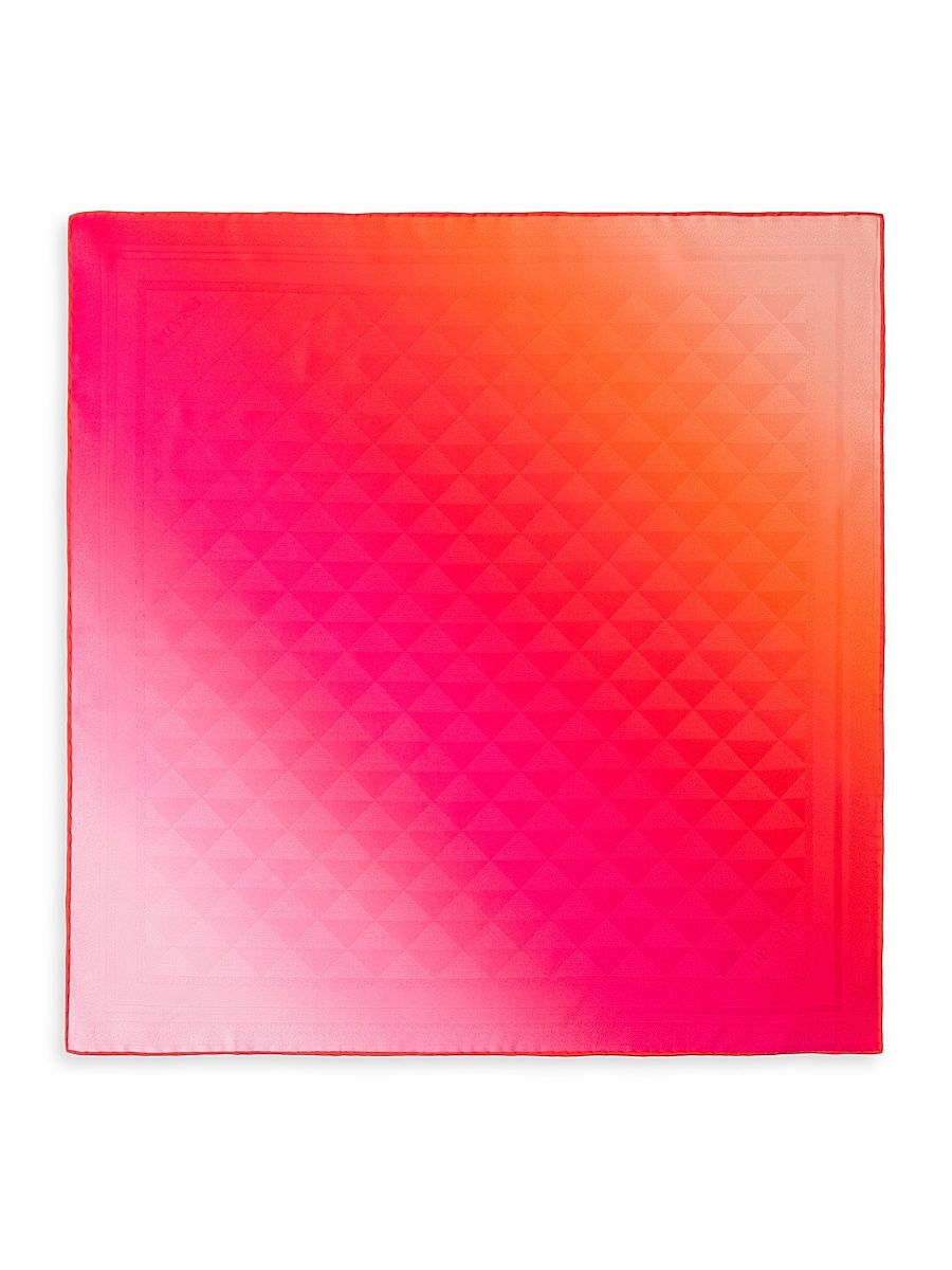 Women's Printed Silk Twill 55CM Square Scarf - Pink