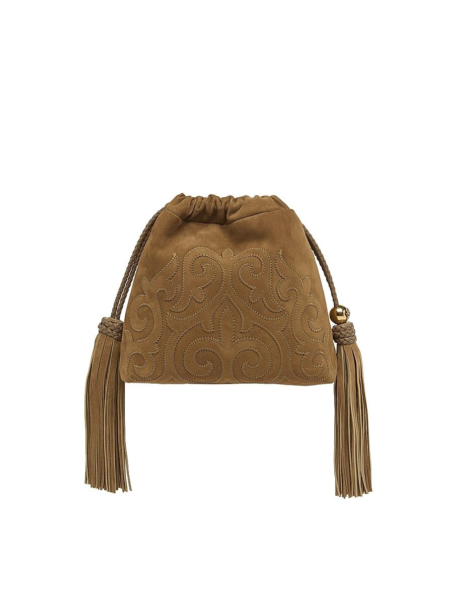 Women's Kalispera Extra-Small Suede Shoulder Bag - Ochre
