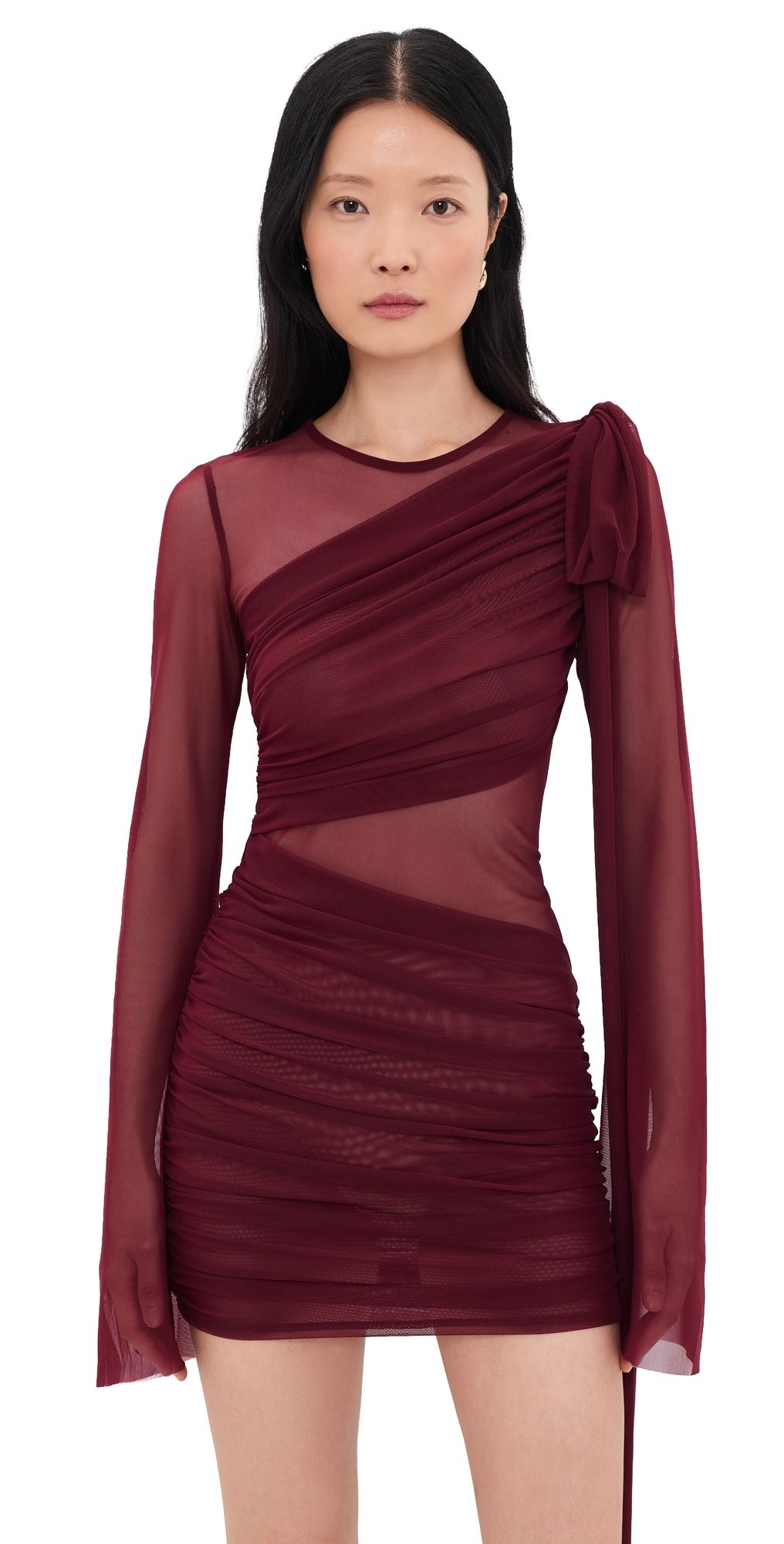 Bananhot Marissa Mini Dress Burgundy M