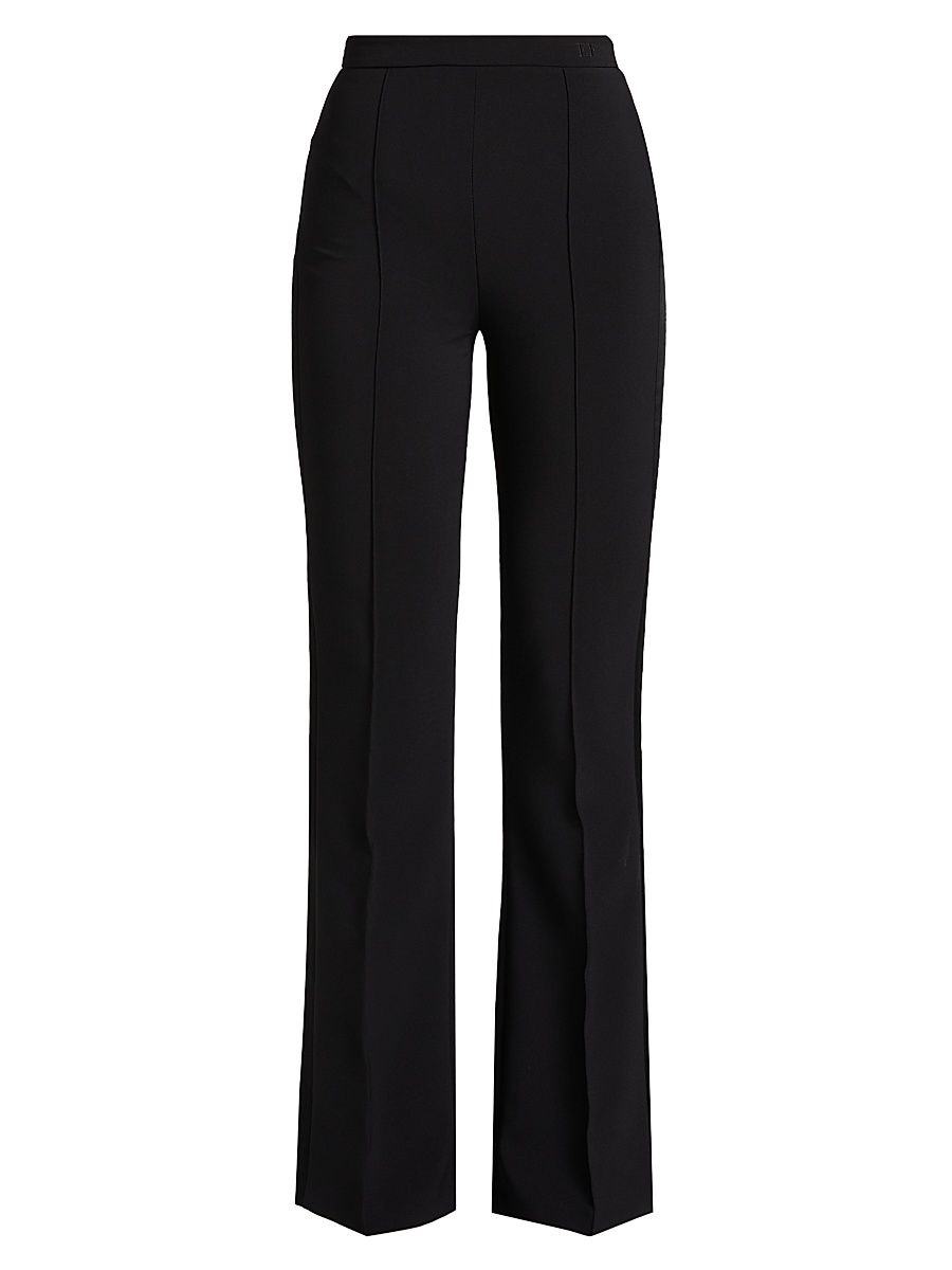 Women's Essential Stretch Crêpe Palazzo Trousers - Black - Size 8