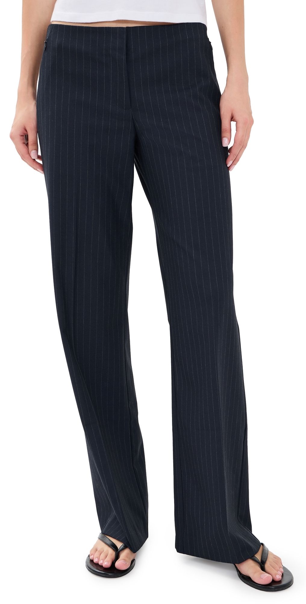 Good American The Low Rise Trousers Royal Stripe 4