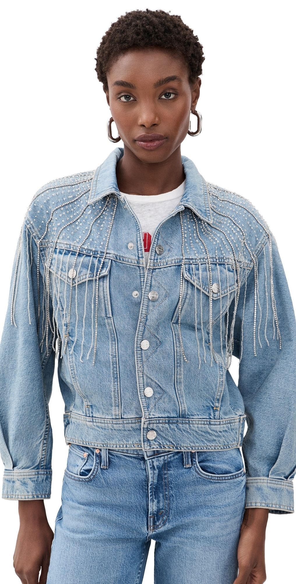 MOTHER The Fly Away Jacket Sparkle Emergency Kit L