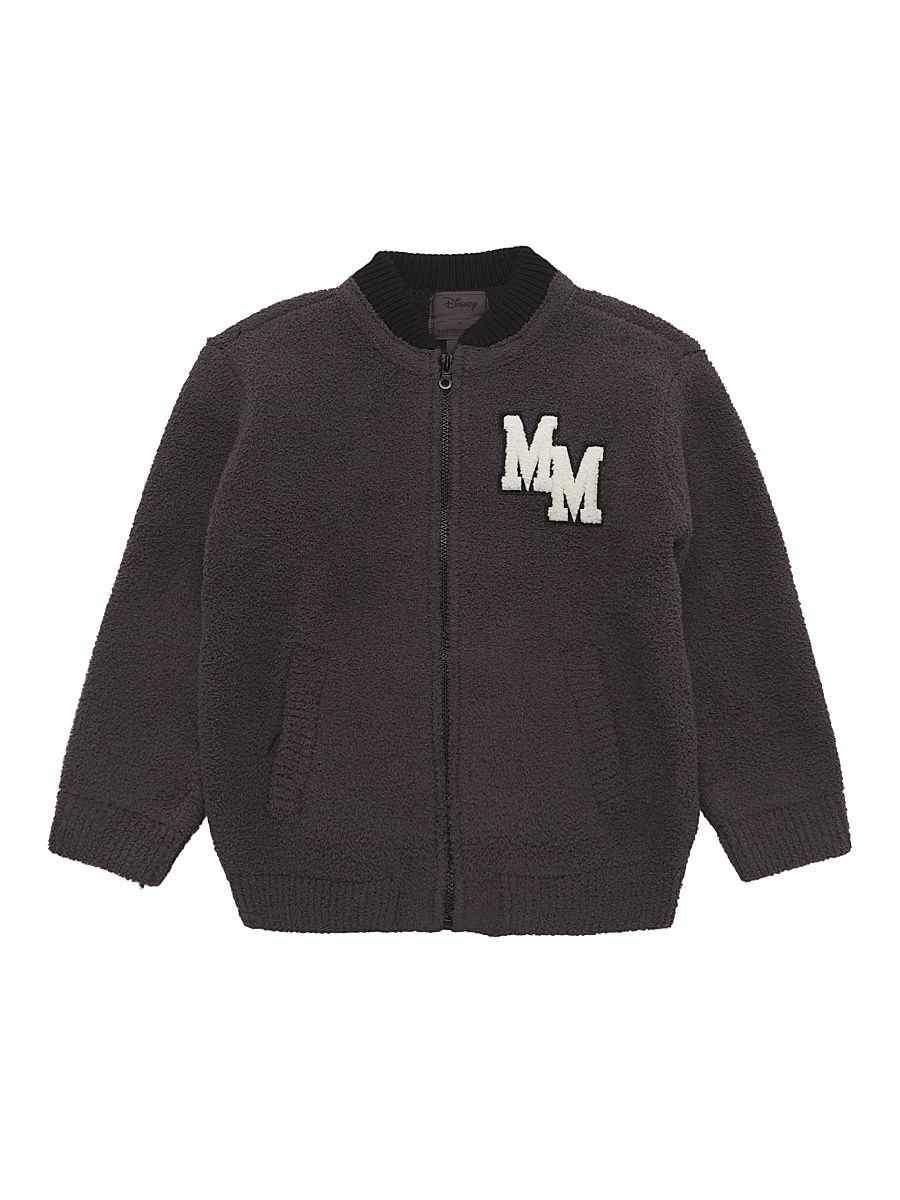 Little Kid's CozyChic Disney Mickey Mouse Bomber Jacket - Carbon Black - Size 4
