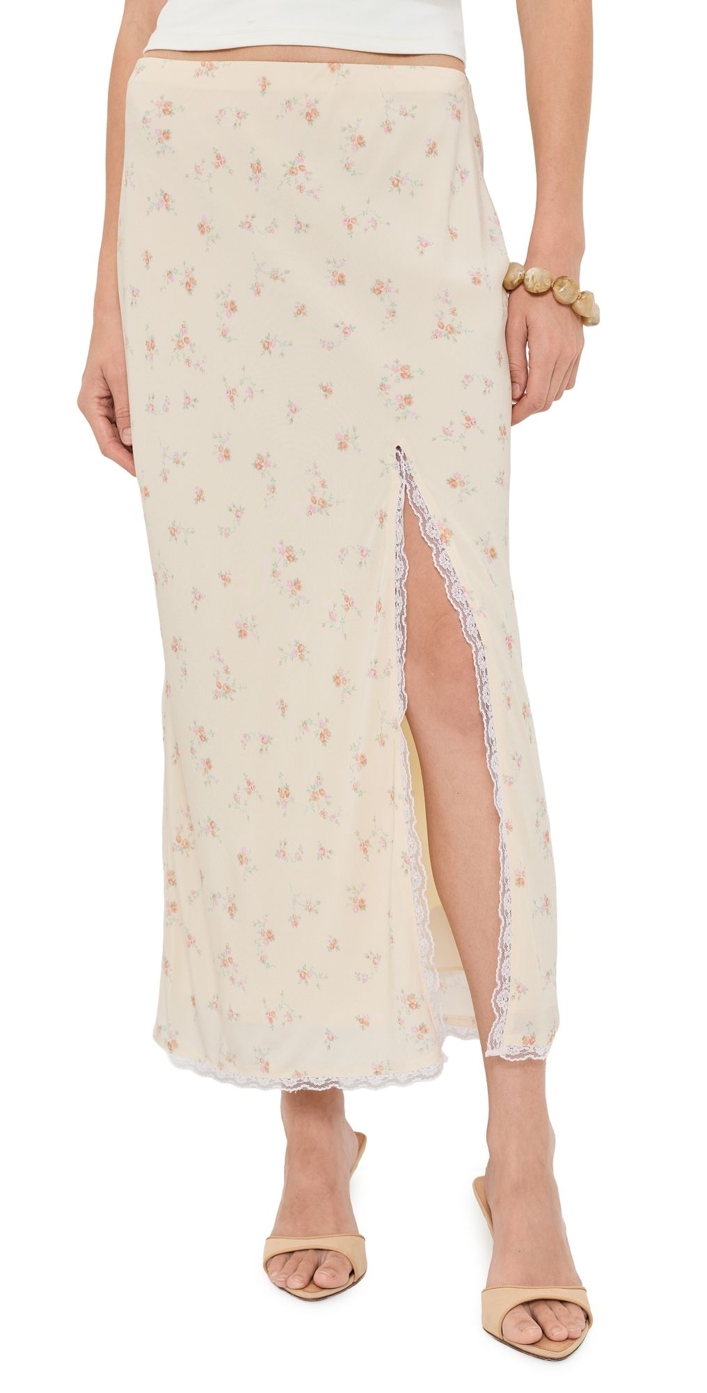 LoveShackFancy Silvia Skirt Lemon Haze L