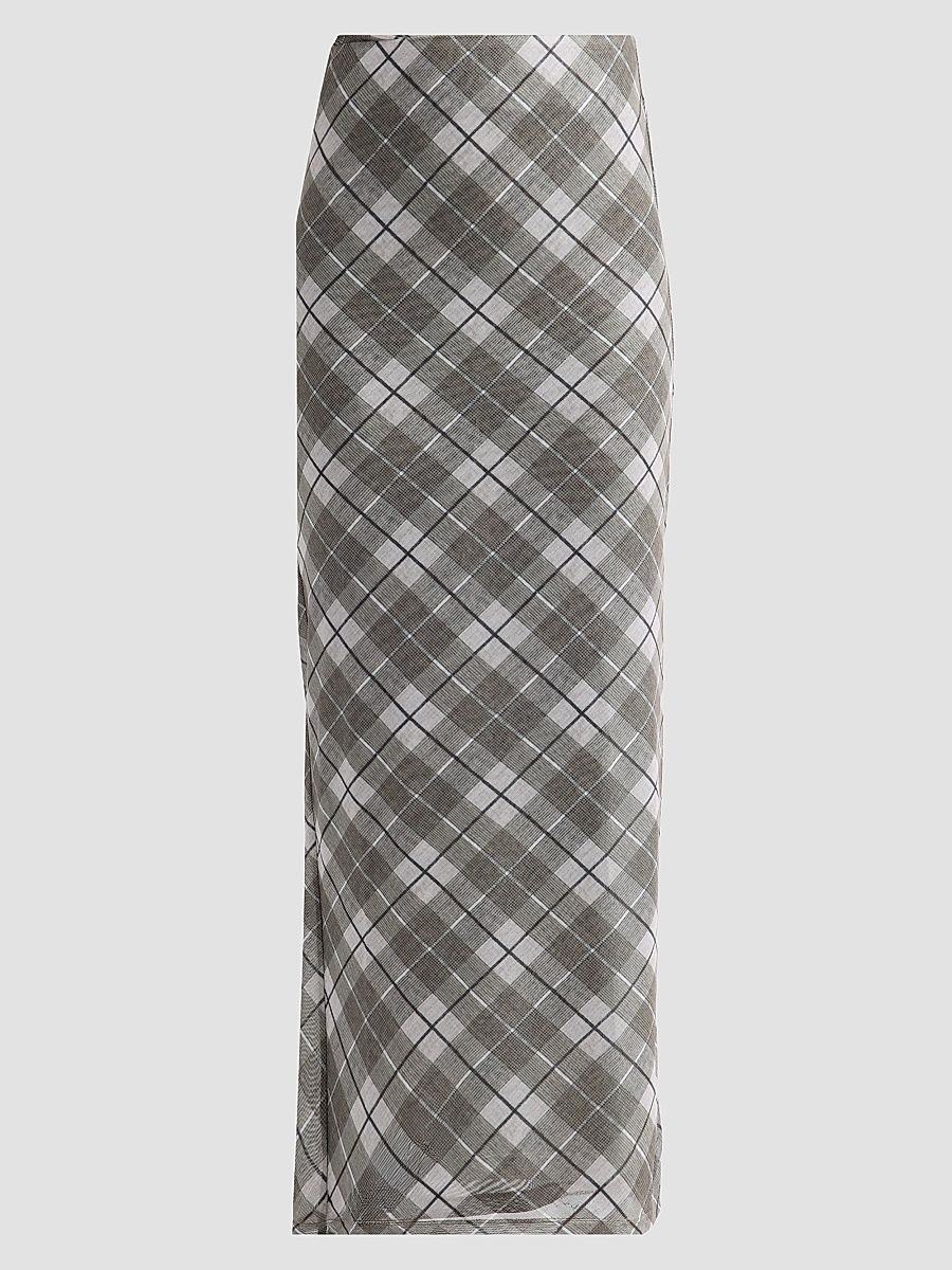 Women's Azana Plaid Maxi Skirt - Stevie Plaid - Size XL
