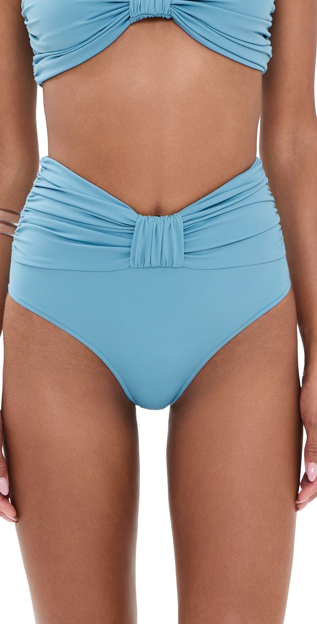 Sea Carmella Draped Bikini Bottoms Blue L