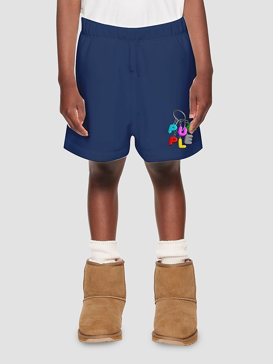 Little Boy's & Boy's Logo Fleece Raw-Edge Shorts - Navy - Size 12