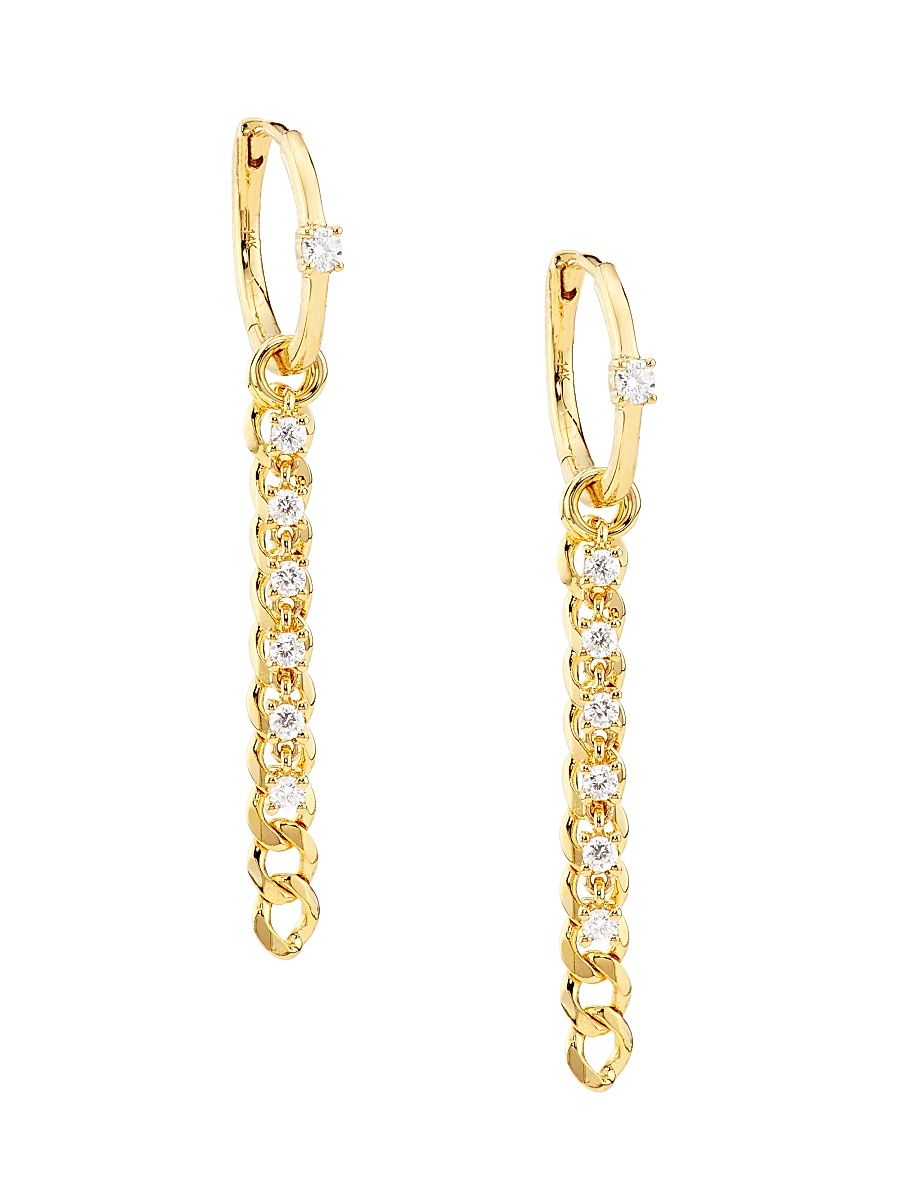 Women's 14K Yellow Gold & 0.35 TCW Diamond Drop Earrings - Gold