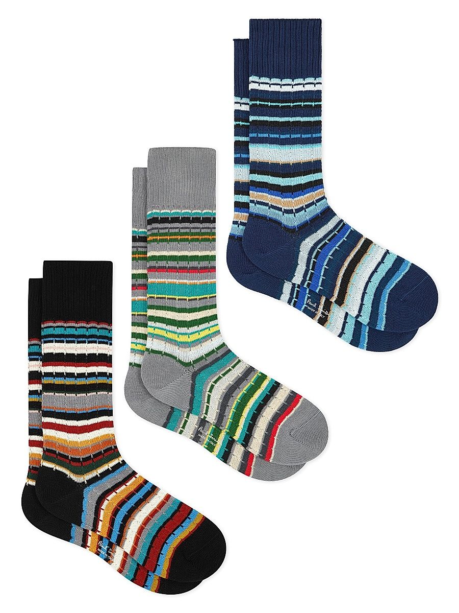 Men's 3-Pack Cable Signature Socks