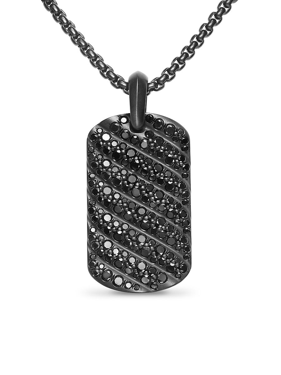 Men's Sculpted Cable Tag in Black Titanium - Black Diamond