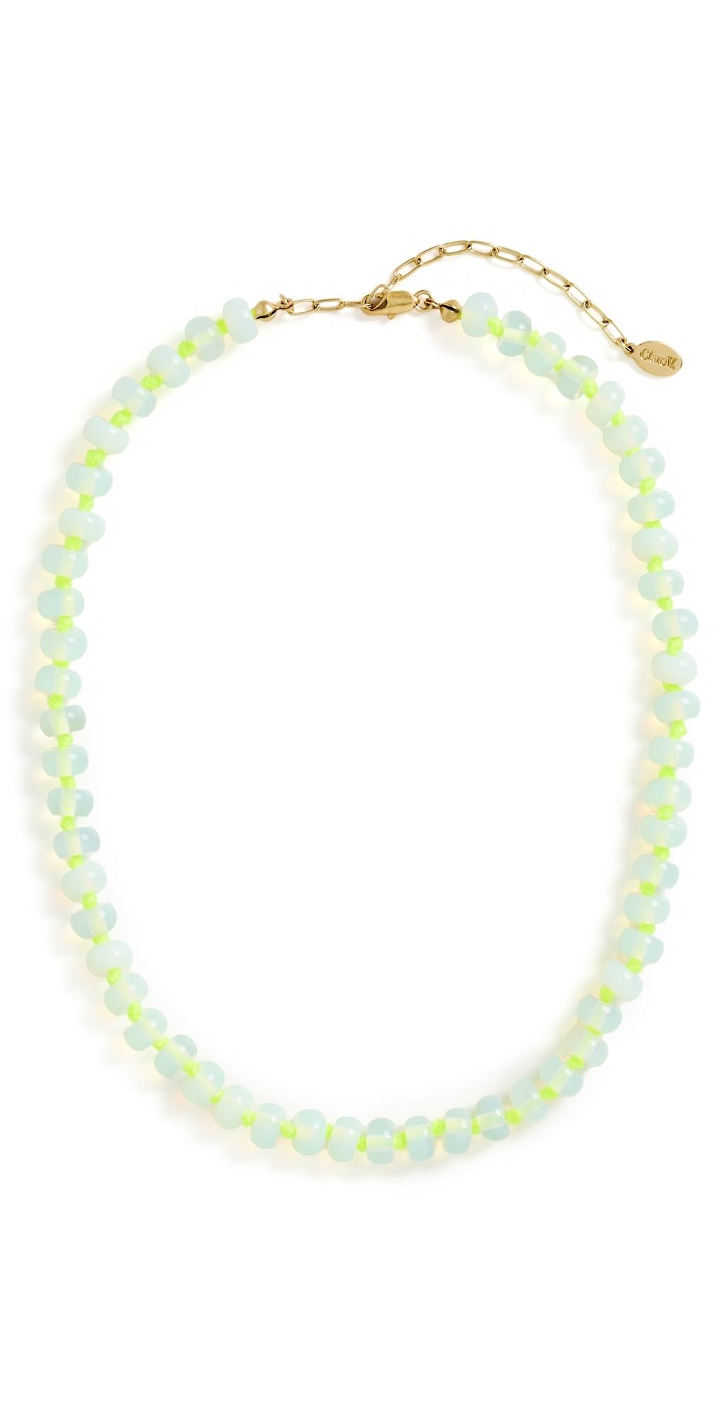 Clare V. Stone Slice Necklace Moonstone One Size